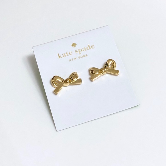 kate spade Jewelry - Kate Spade Skinny Mini Bow Stud Earrings